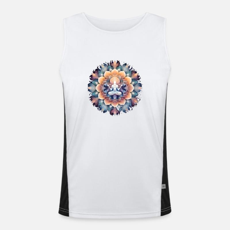 Mandala Time 4 Funktionelles Kontrast-Tank Top für Männer 