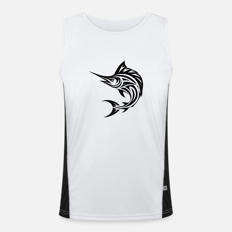 Swift Sailfish - Elegant Swordfish Men's Functional Contrast Tank Top 