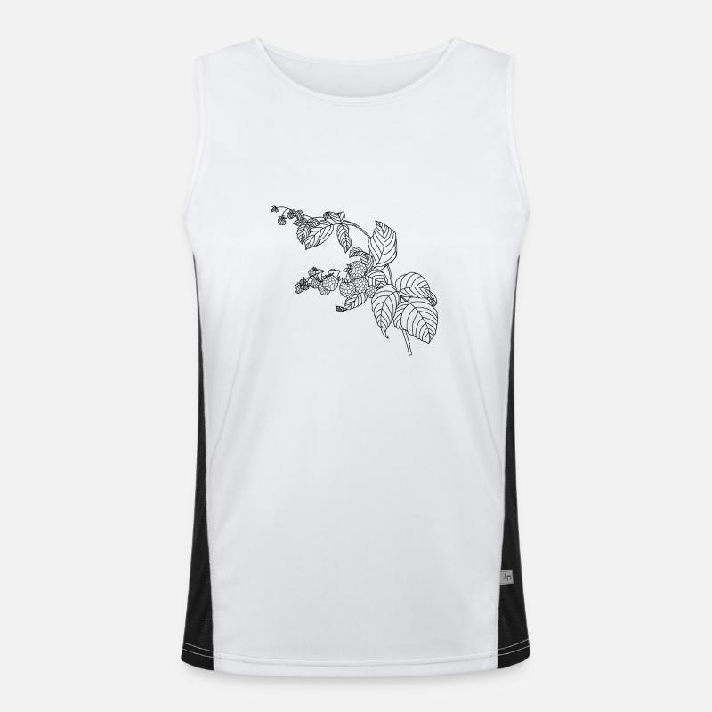 Himbeere Funktionelles Kontrast-Tank Top für Männer 