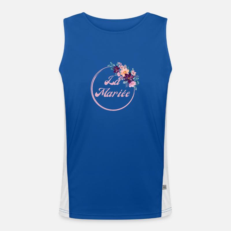 Die rosa Blumenbraut - Braut Geschenkidee Funktionelles Kontrast-Tank Top für Männer 