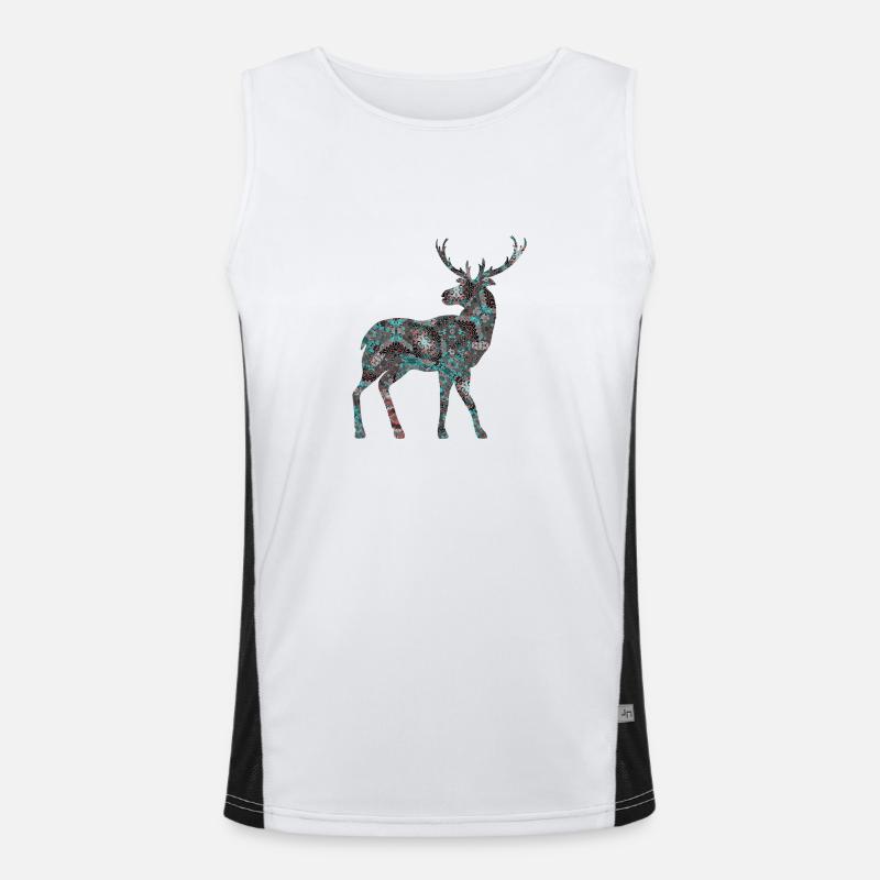 Hirsch Funktionelles Kontrast-Tank Top für Männer 