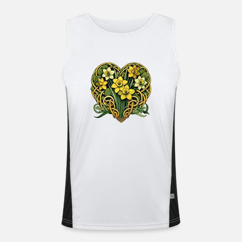 Spring Daffodils Men's Functional Contrast Tank Top 