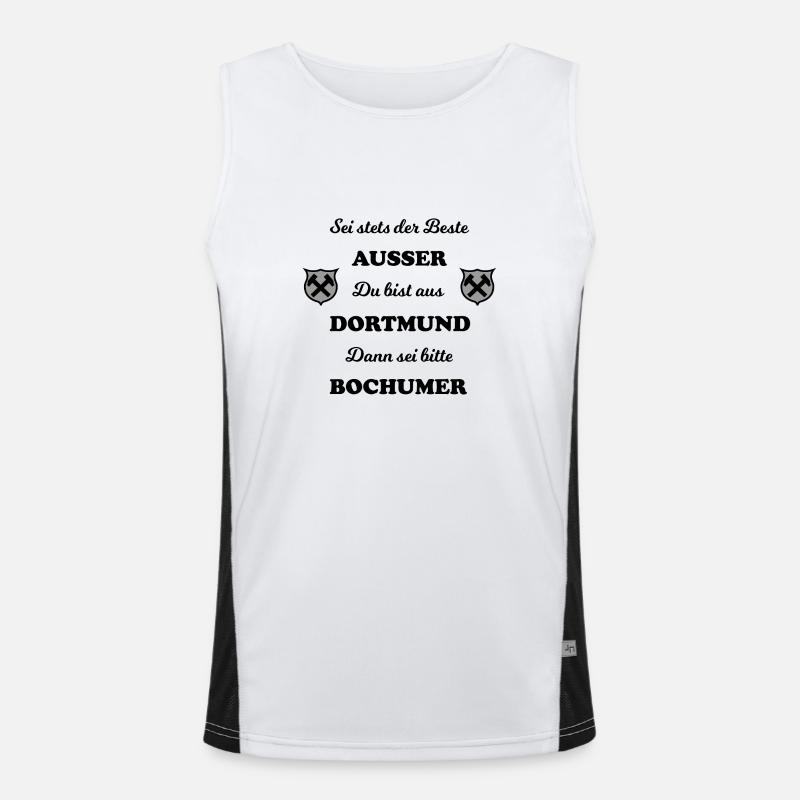 Die Bochumer und Dortmunder Funktionelles Kontrast-Tank Top für Männer 