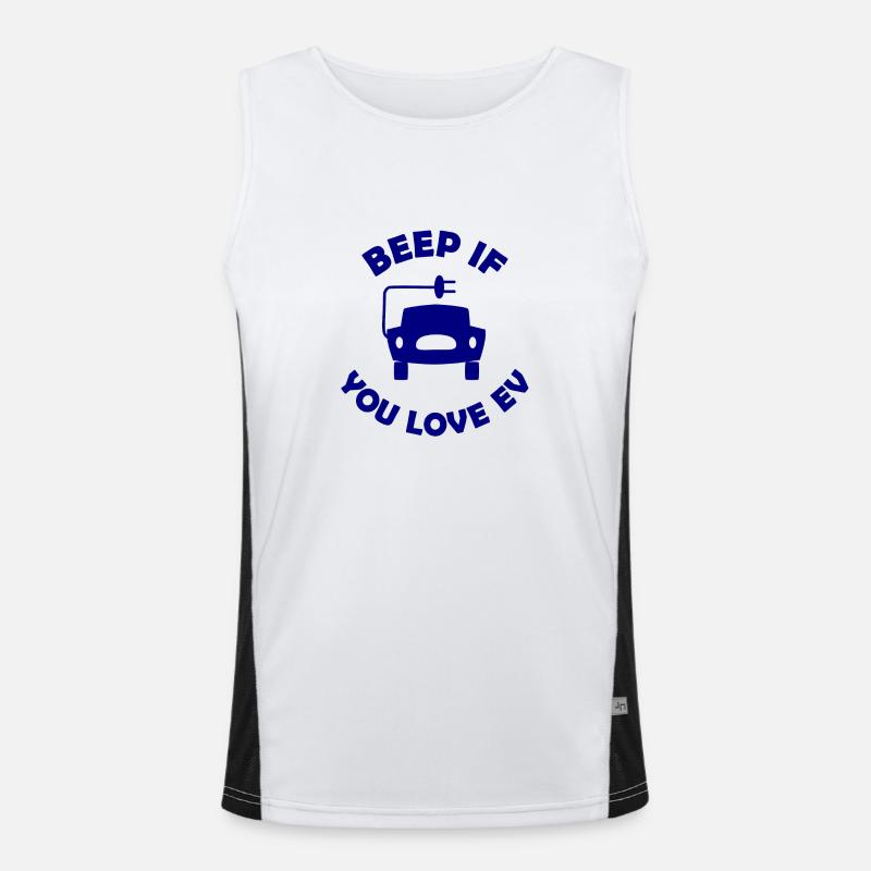 Die E Auto Fans Funktionelles Kontrast-Tank Top für Männer 