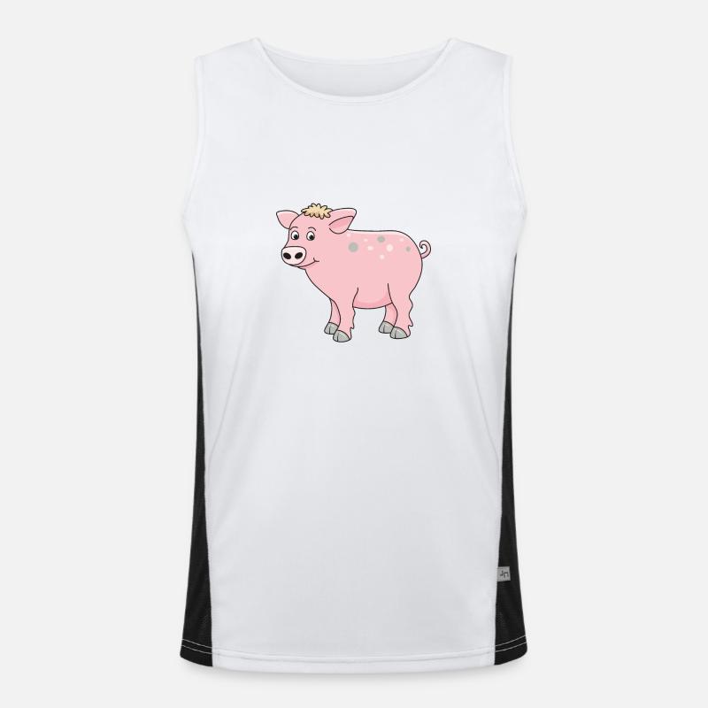 cochon drôle Débardeur respirant contrasté Homme 