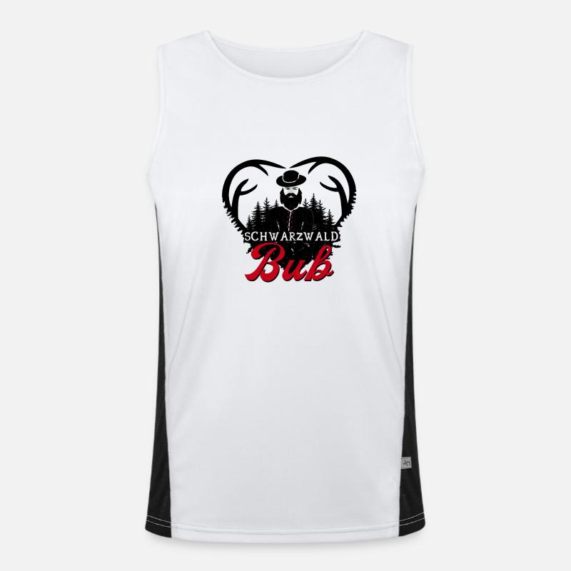 Schwarzwald Bub Funktionelles Kontrast-Tank Top für Männer 
