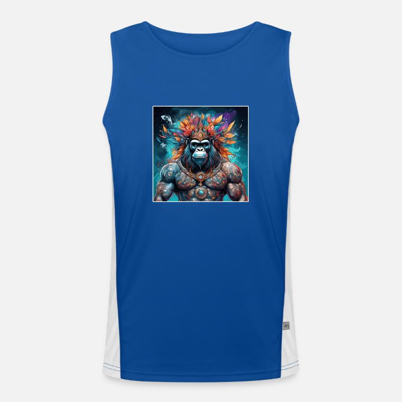 Tattoo / Tier / Kunst / cool / Comic / Gorilla Funktionelles Kontrast-Tank Top für Männer 