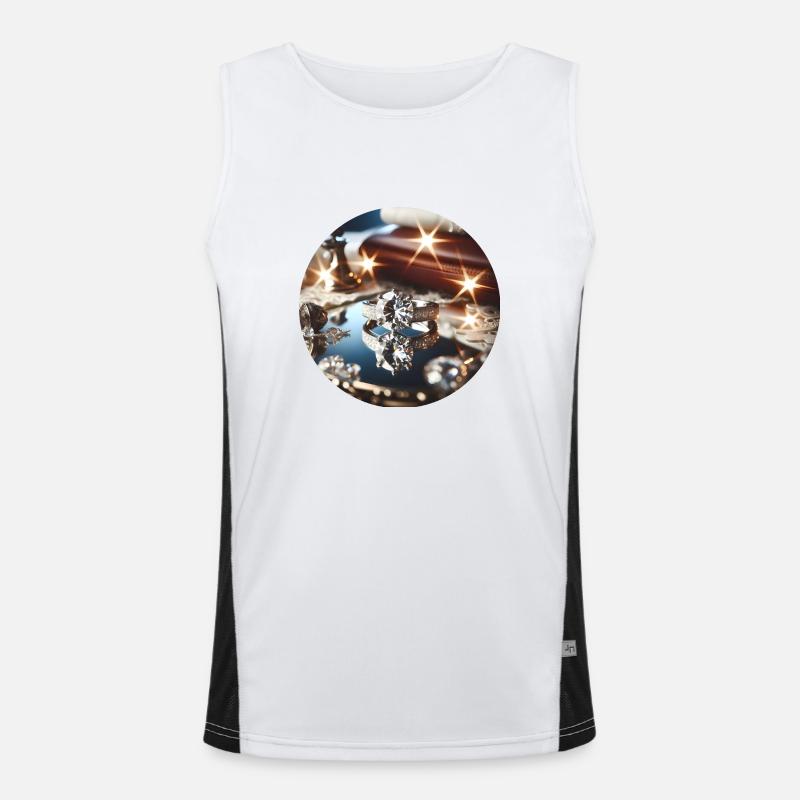 Diamant Funktionelles Kontrast-Tank Top für Männer 