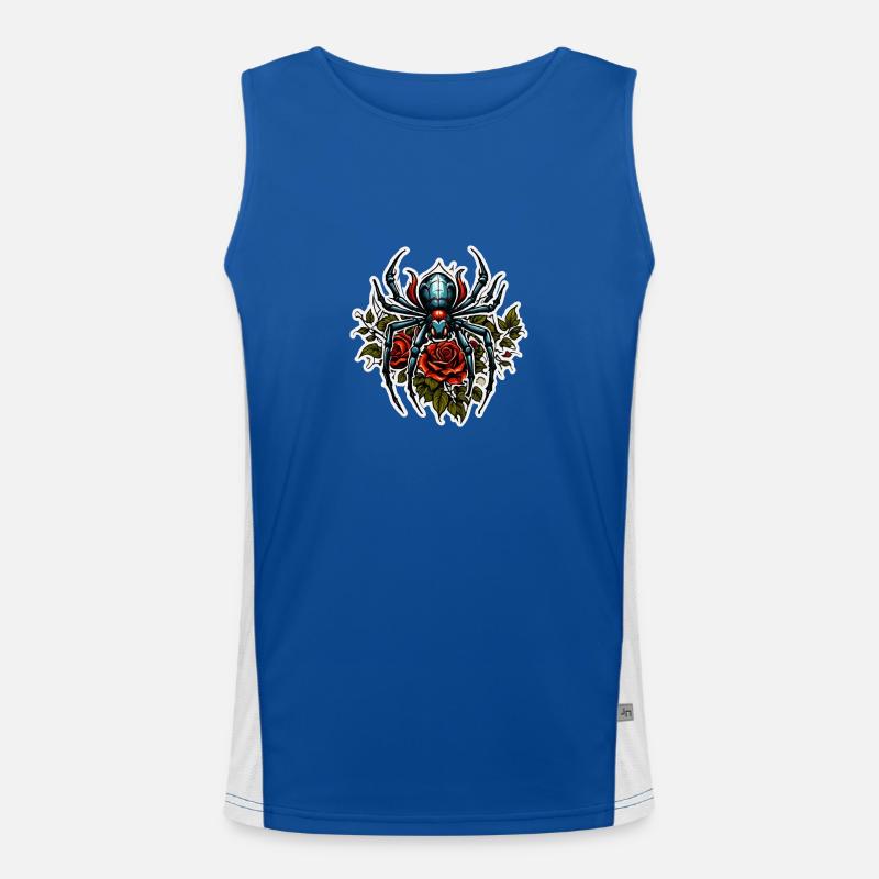 Spider / Web / Pet / Reptile / Eight-legged Men's Functional Contrast Tank Top 