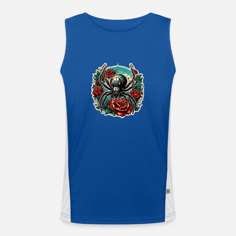 Spider / Web / Pet / Reptile / Eight-legged Men's Functional Contrast Tank Top 