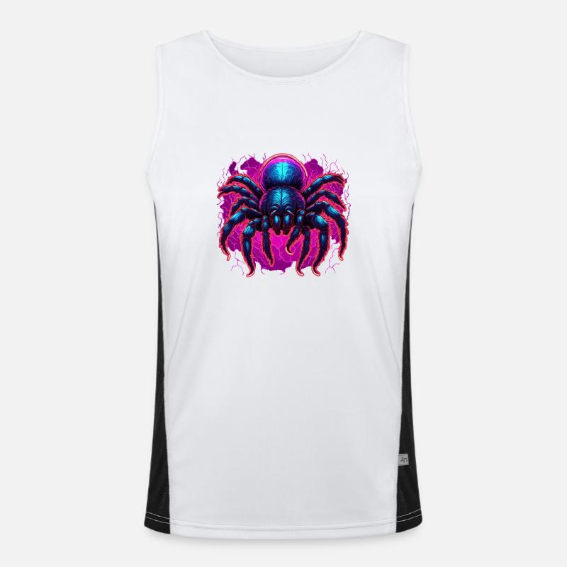 Spinne / Netz / Haustier / Kriechtier / Achtbeiner Funktionelles Kontrast-Tank Top für Männer 