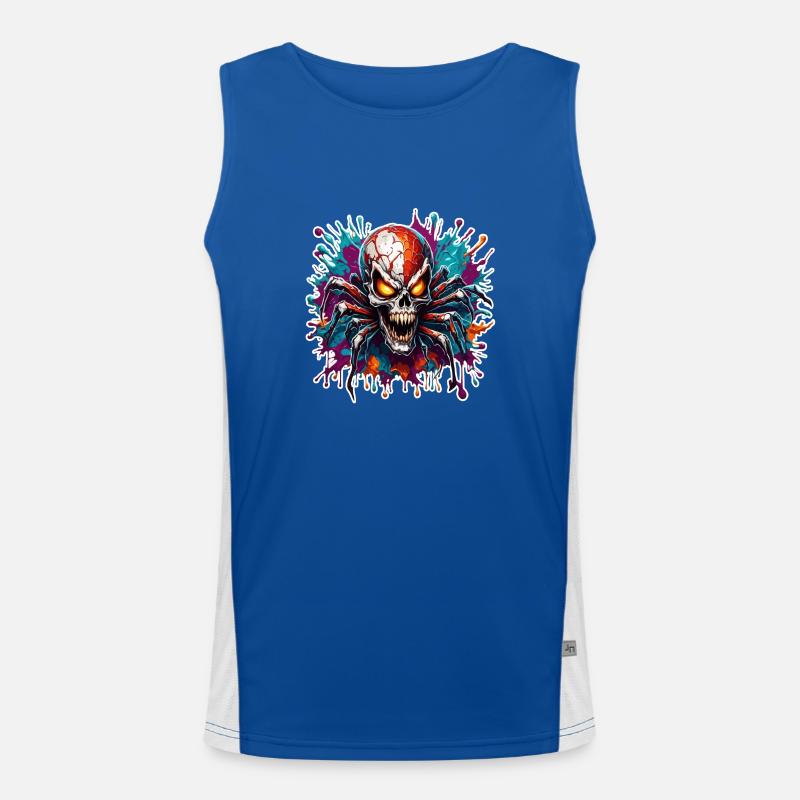 Spider / Web / Pet / Reptile / Eight-legged Men's Functional Contrast Tank Top 