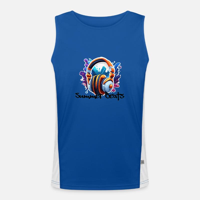 Kopfhörer / Audio / Musik / Klang / Studio / cool Funktionelles Kontrast-Tank Top für Männer 