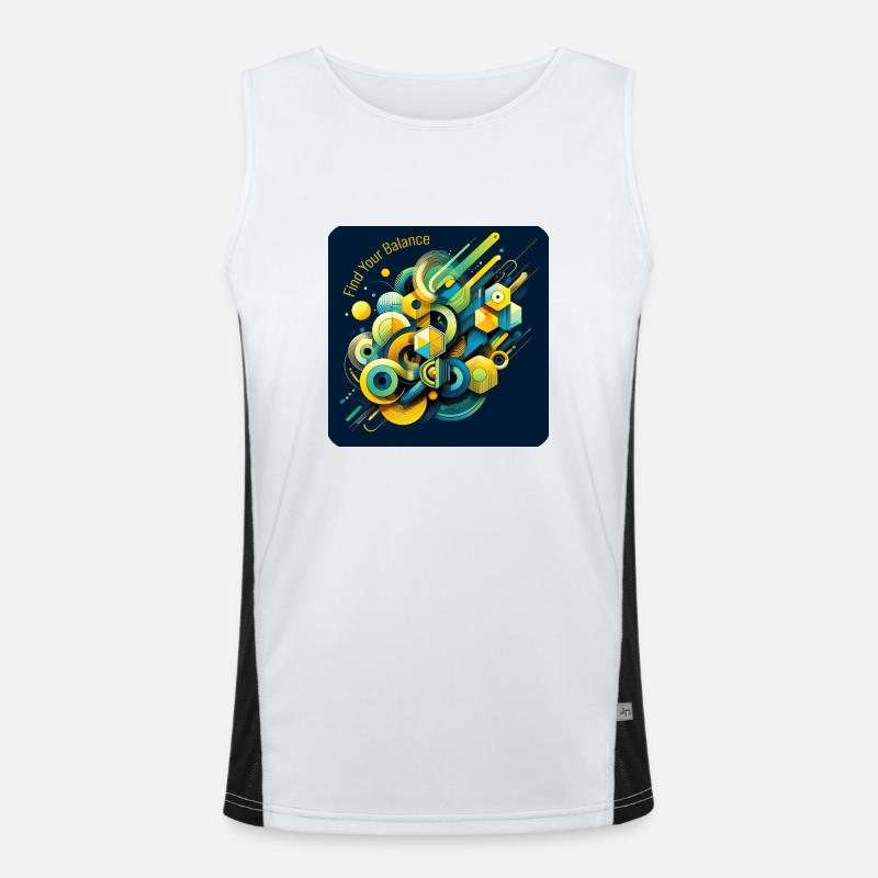 Dynamic Geometric Energy Funktionelles Kontrast-Tank Top für Männer 