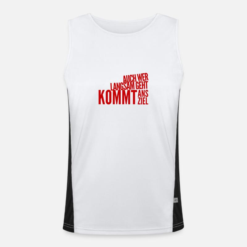 lass dir Zeit Funktionelles Kontrast-Tank Top für Männer 