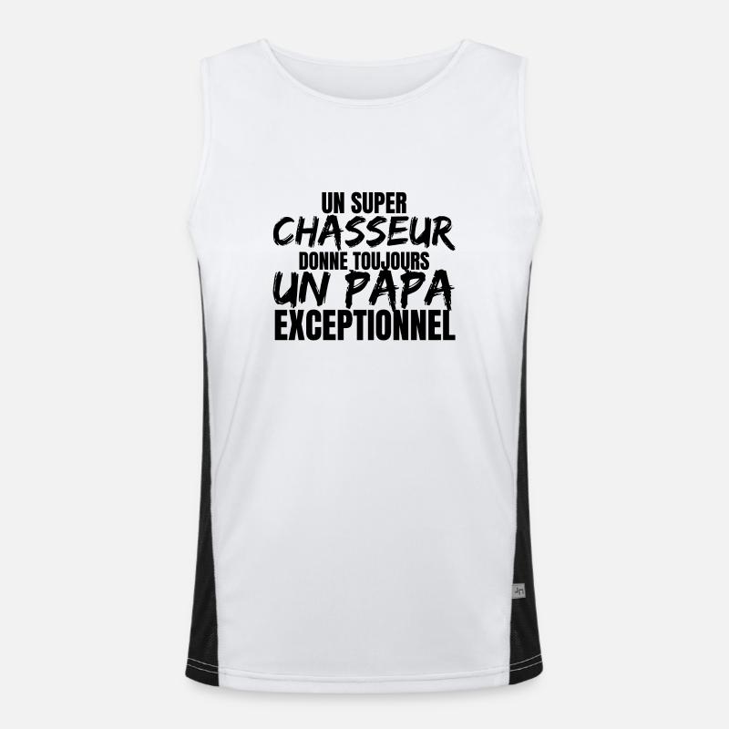 SUPER DAD JÄGER Funktionelles Kontrast-Tank Top für Männer 