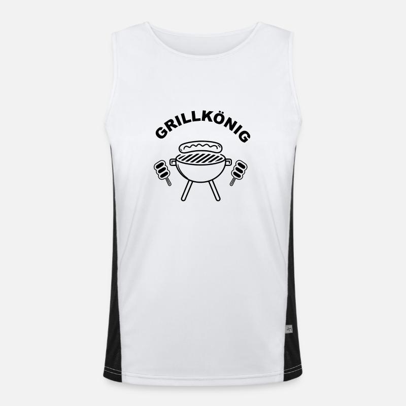 Grillkönig - the grill maker Men's Functional Contrast Tank Top 