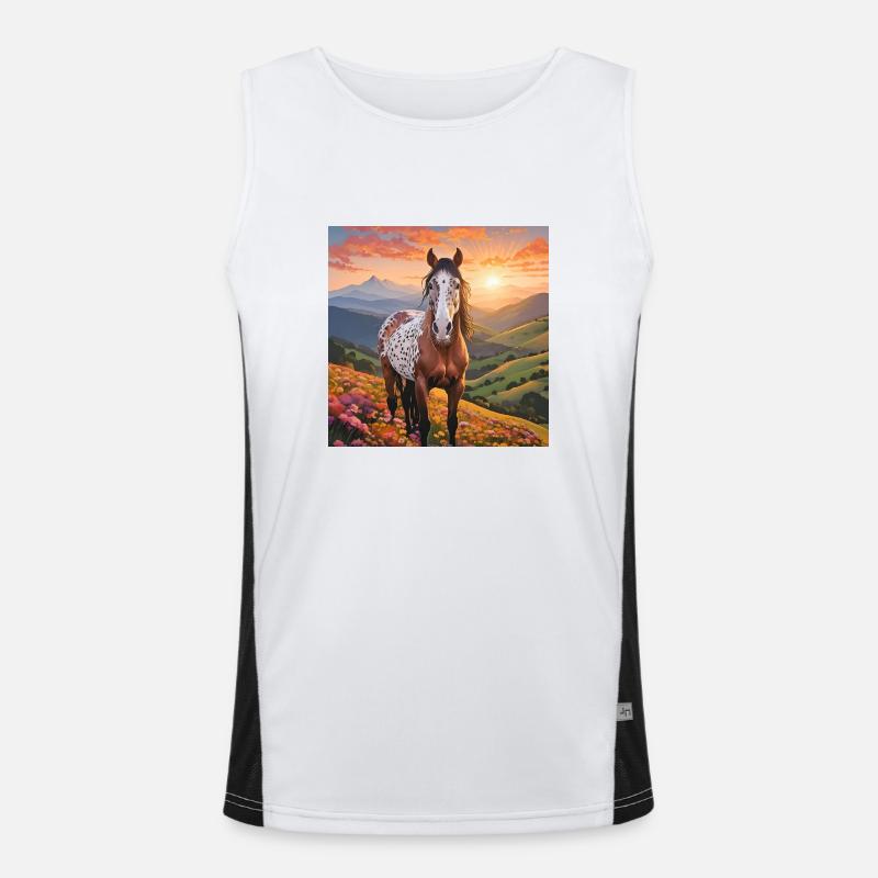 Pferdekunst Funktionelles Kontrast-Tank Top für Männer 