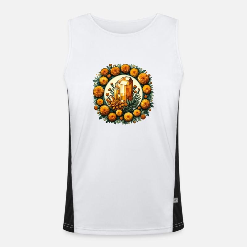 Citrin-Ringelblumen Funktionelles Kontrast-Tank Top für Männer 