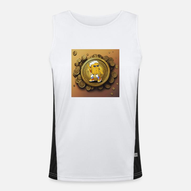 Dancing Beerman Funktionelles Kontrast-Tank Top für Männer 