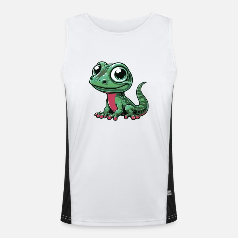 Eidechse Funktionelles Kontrast-Tank Top für Männer 