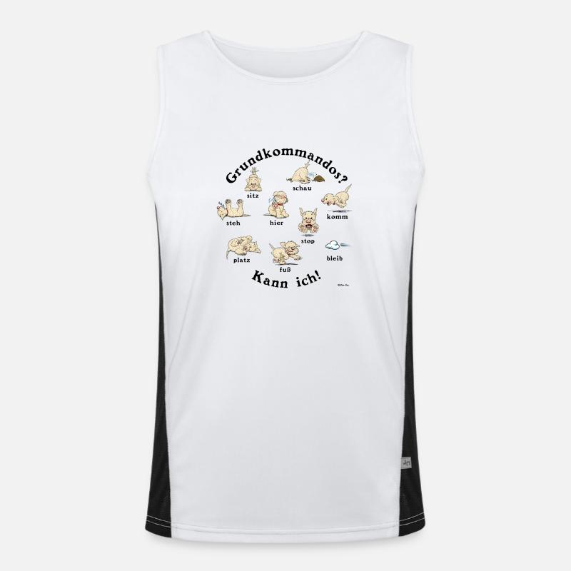 Commandos2 - Men's Functional Contrast Tank Top  - white/black
