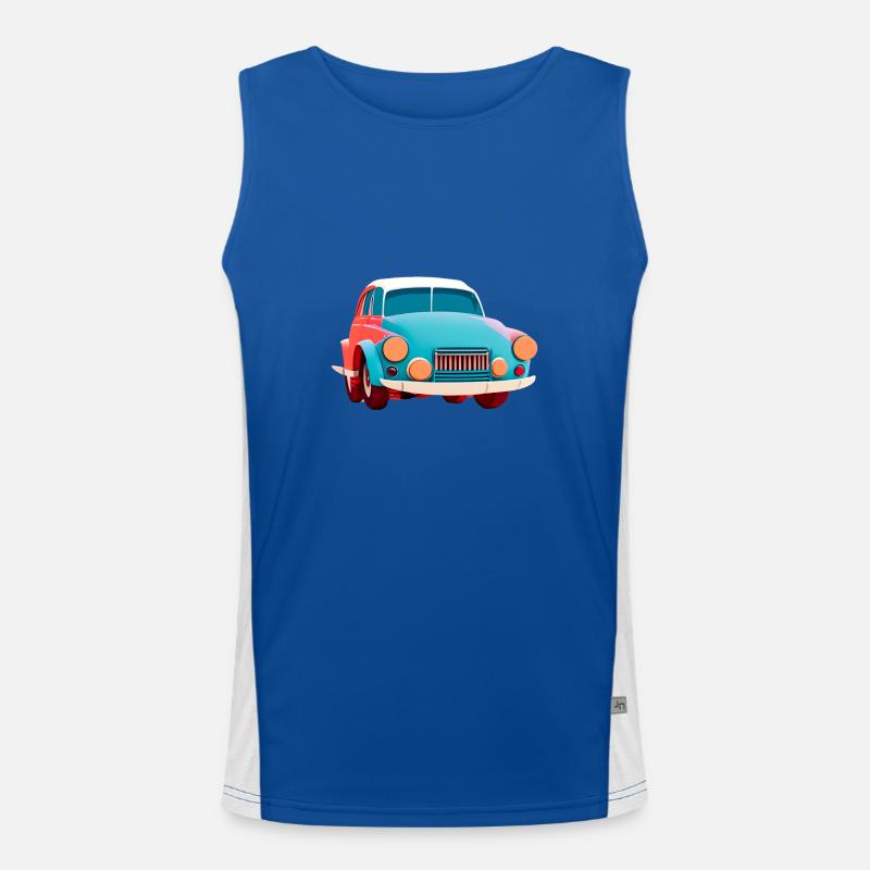 Old Abstract Car Men's Functional Contrast Tank Top 