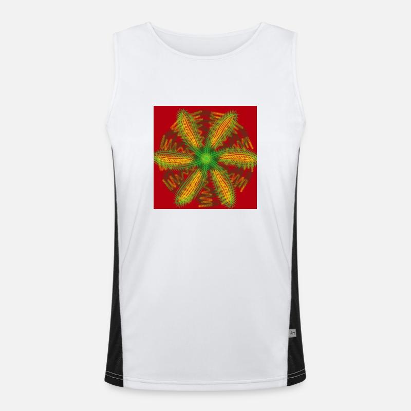 Blume Windrad Funktionelles Kontrast-Tank Top für Männer 