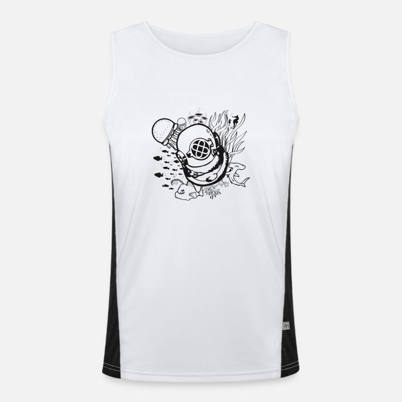 underwater explorer Men's Functional Contrast Tank Top 