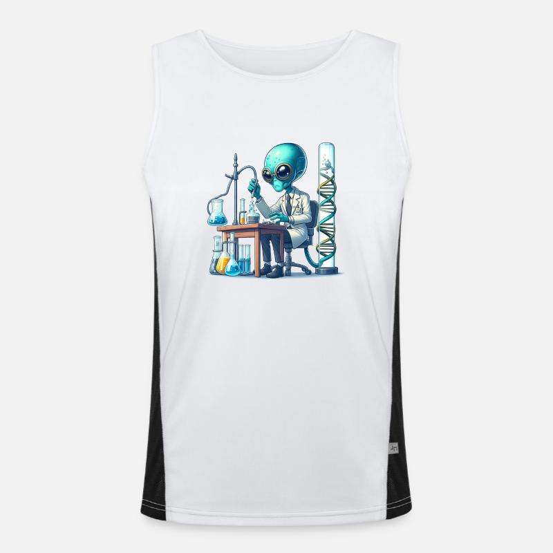 Alien experimenting Men's Functional Contrast Tank Top 