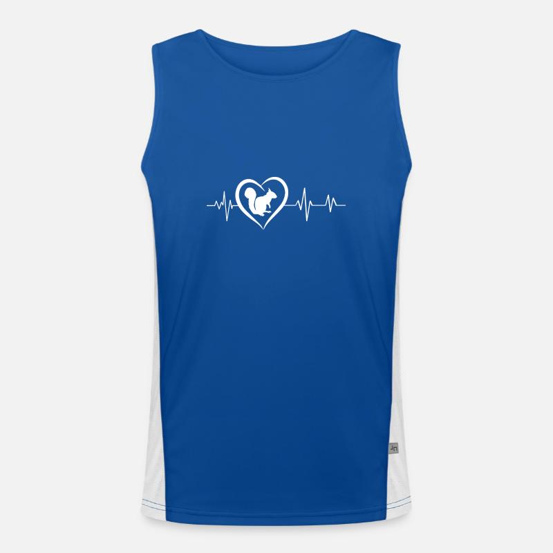 Herzschlag des Eichhörnchens Funktionelles Kontrast-Tank Top für Männer 