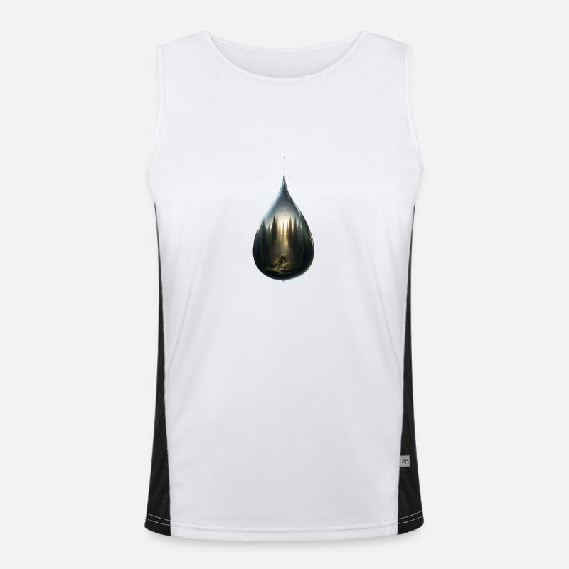 Forest view tear Men's Functional Contrast Tank Top 
