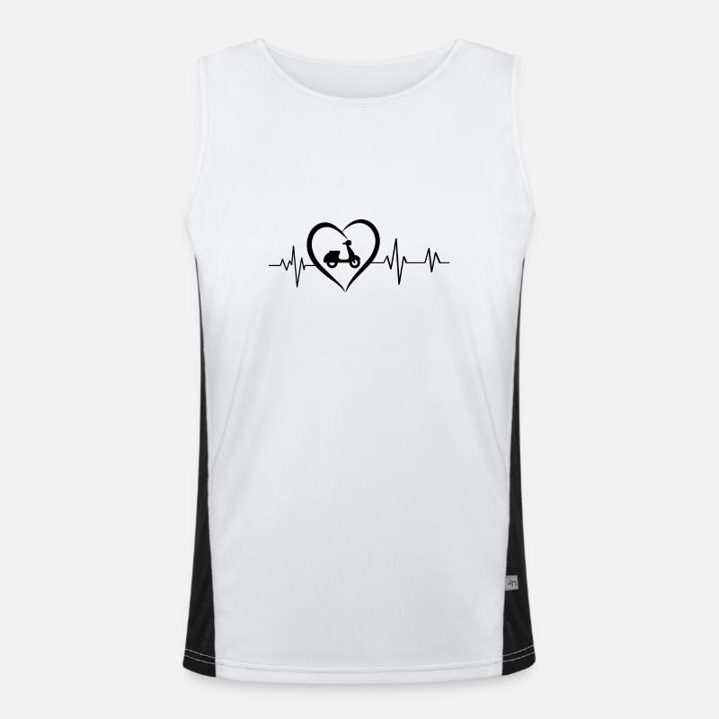 Herzschlag Roller Funktionelles Kontrast-Tank Top für Männer 