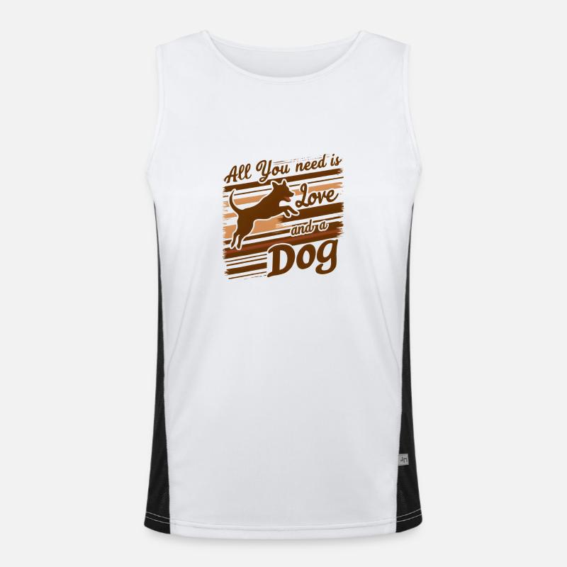 Hündchen Funktionelles Kontrast-Tank Top für Männer 
