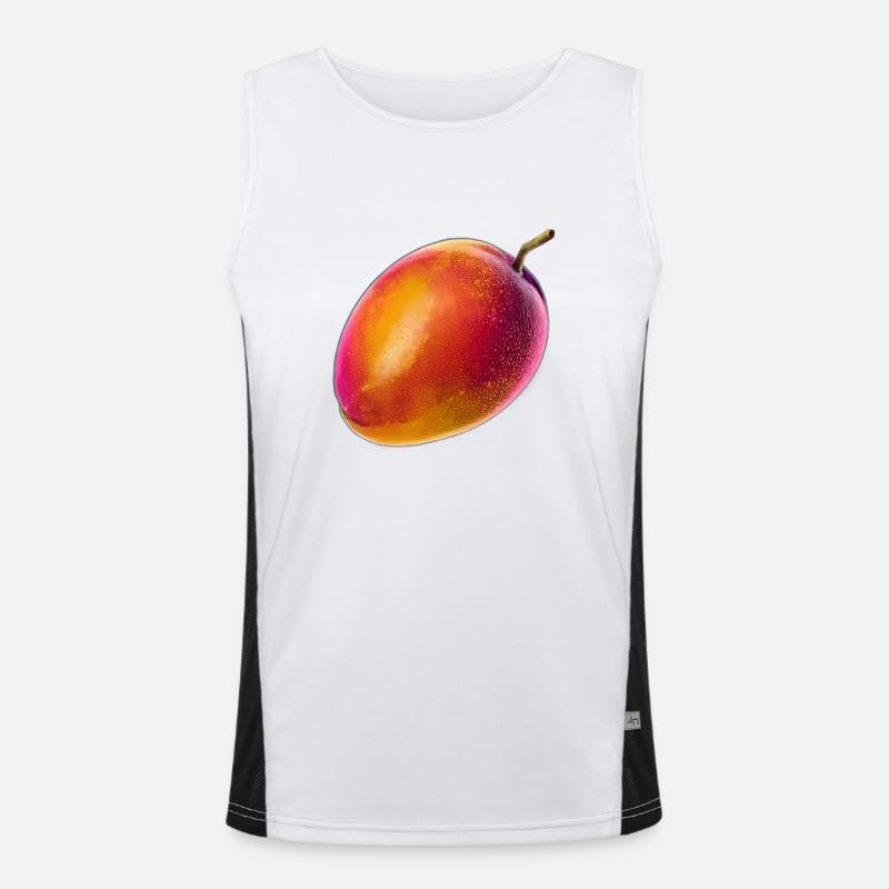 Vaporwave Mango Funktionelles Kontrast-Tank Top für Männer 