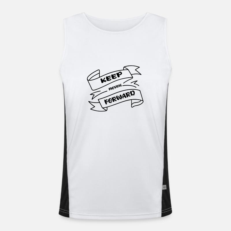 Keep Moving Forward Funktionelles Kontrast-Tank Top für Männer 