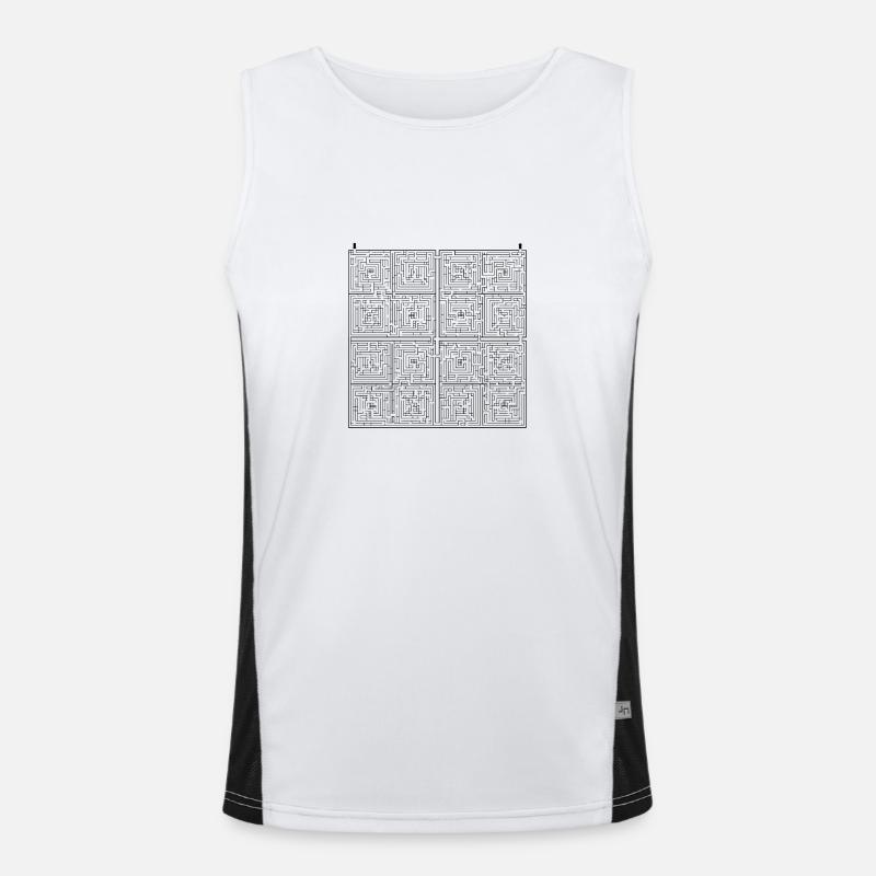 LabySquare 2 (monochrome noir) Débardeur respirant contrasté Homme 