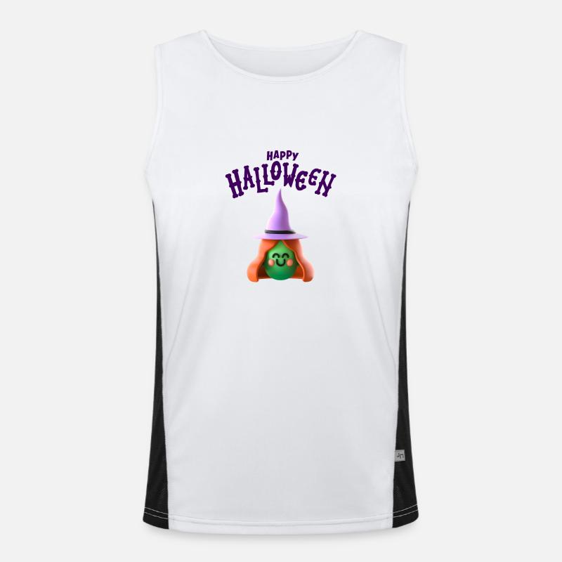 Spooky Cute Halloween Fun Men's Functional Contrast Tank Top 