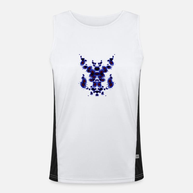 Pipe Chess Blue Men's Functional Contrast Tank Top 