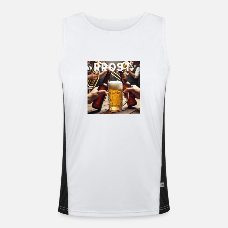 Prost Bier Funktionelles Kontrast-Tank Top für Männer 