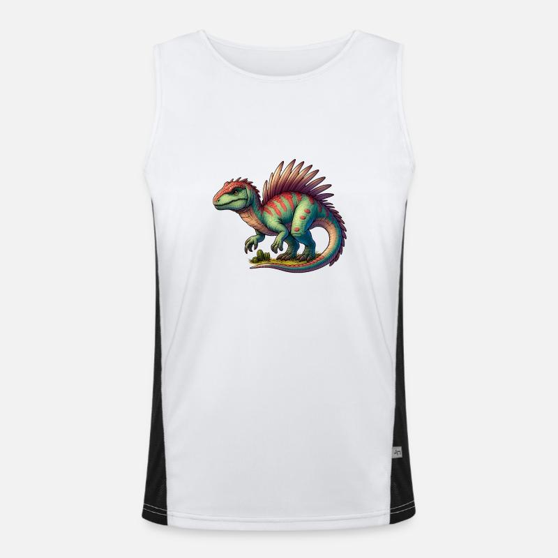 Riesiger Dinosaurier - Erdriese Funktionelles Kontrast-Tank Top für Männer 