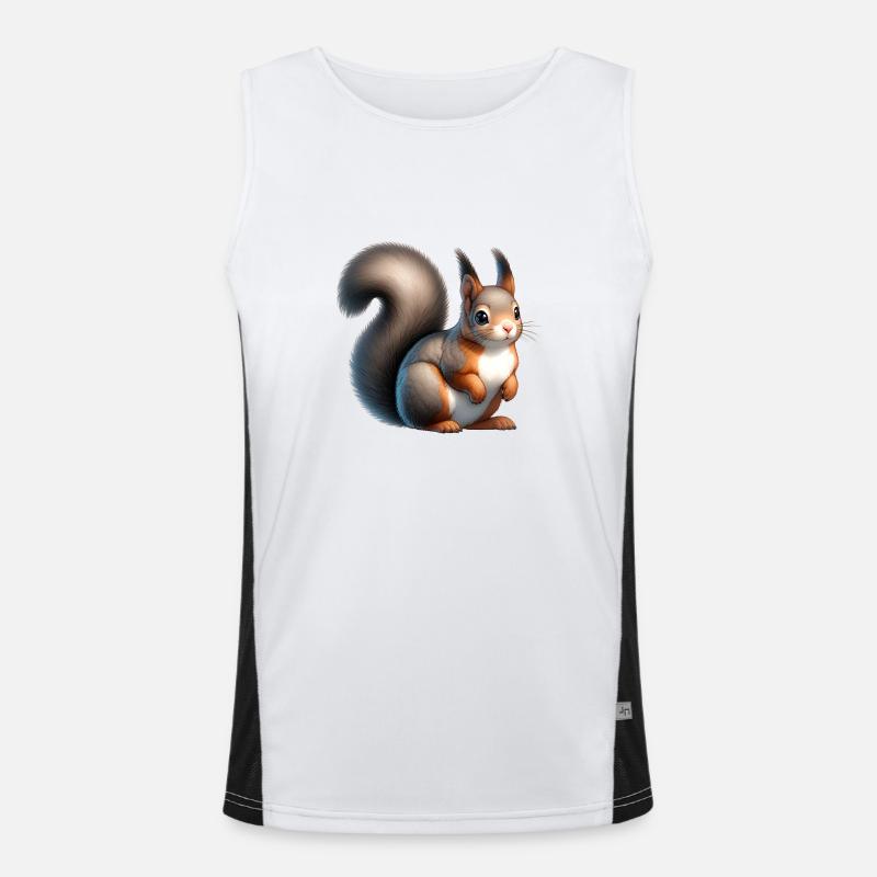 Grauhörnchen Funktionelles Kontrast-Tank Top für Männer 