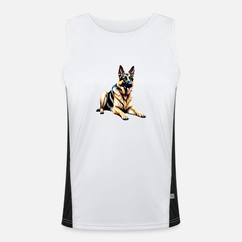 Deutscher Schäferhund Funktionelles Kontrast-Tank Top für Männer 