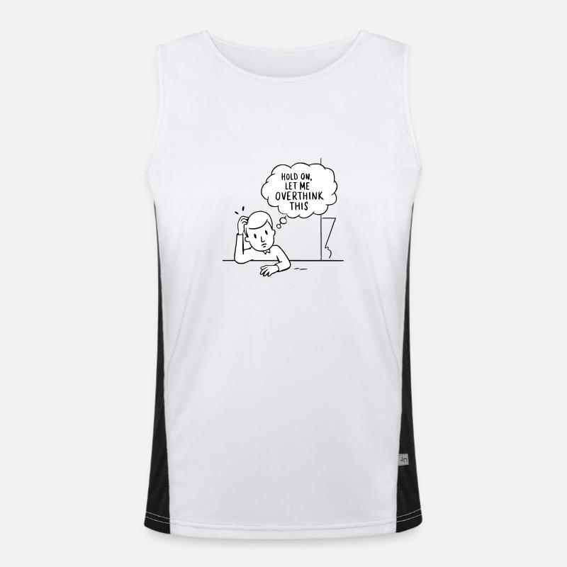 Overthink Mode Activated Men's Functional Contrast Tank Top 