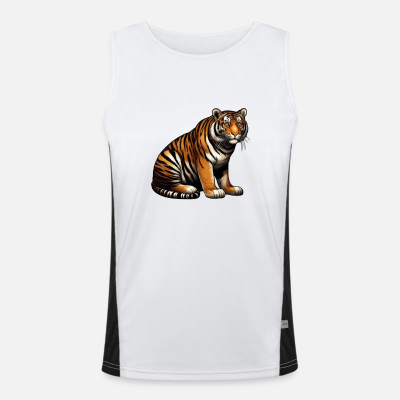 Tiger On the Move Men's Functional Contrast Tank Top 