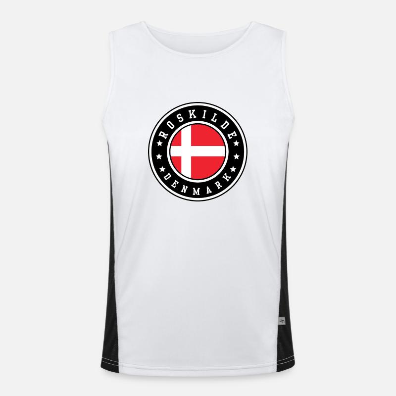 Roskilde, Dänemark Funktionelles Kontrast-Tank Top für Männer 