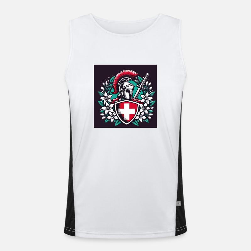 Gladiator Schweiz 5 Funktionelles Kontrast-Tank Top für Männer 