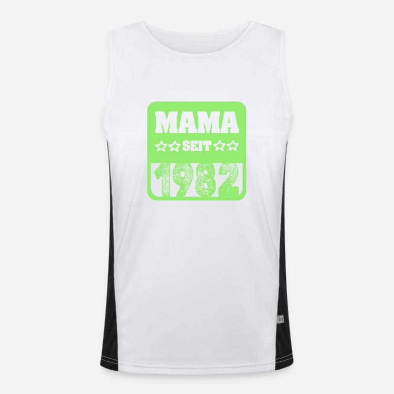 Muttertag 1982 Funktionelles Kontrast-Tank Top für Männer 