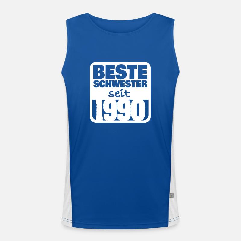 1990 Funktionelles Kontrast-Tank Top für Männer 