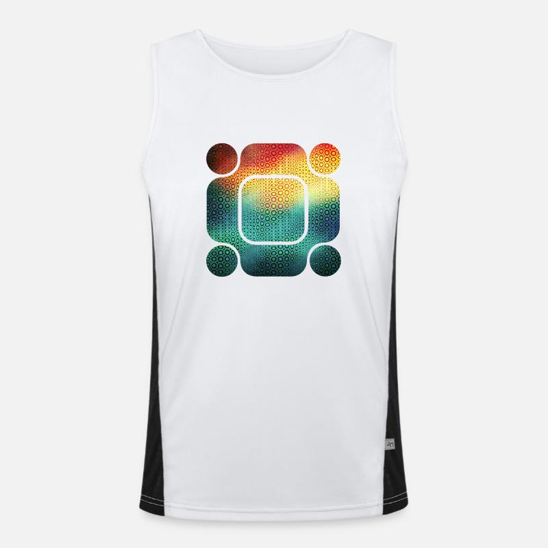 Abstract Symphony: Tauchen Sie ein in die Welt der Formen Funktionelles Kontrast-Tank Top für Männer